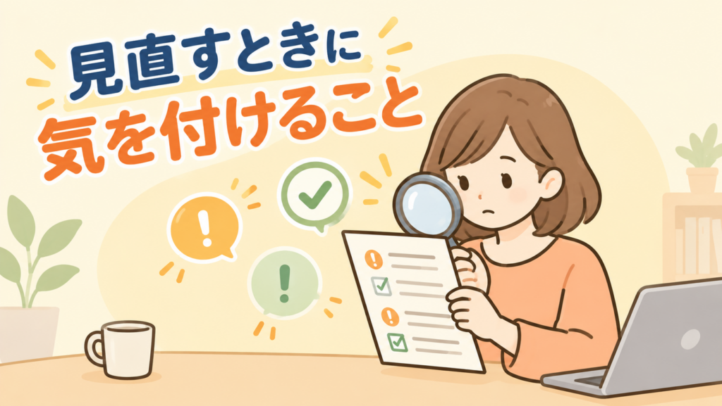 固定費 見直し 気を付けること